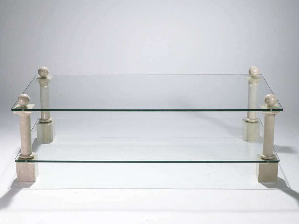 Philippe Barbier travertine coffee table 1970’s