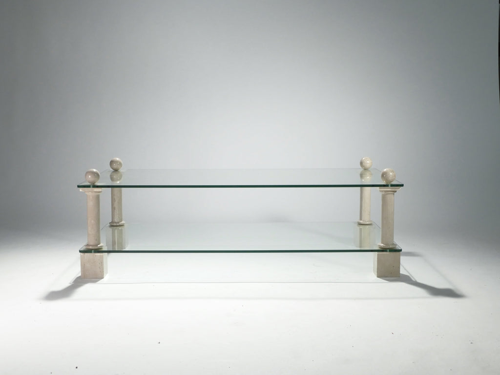 Philippe Barbier travertine coffee table 1970’s