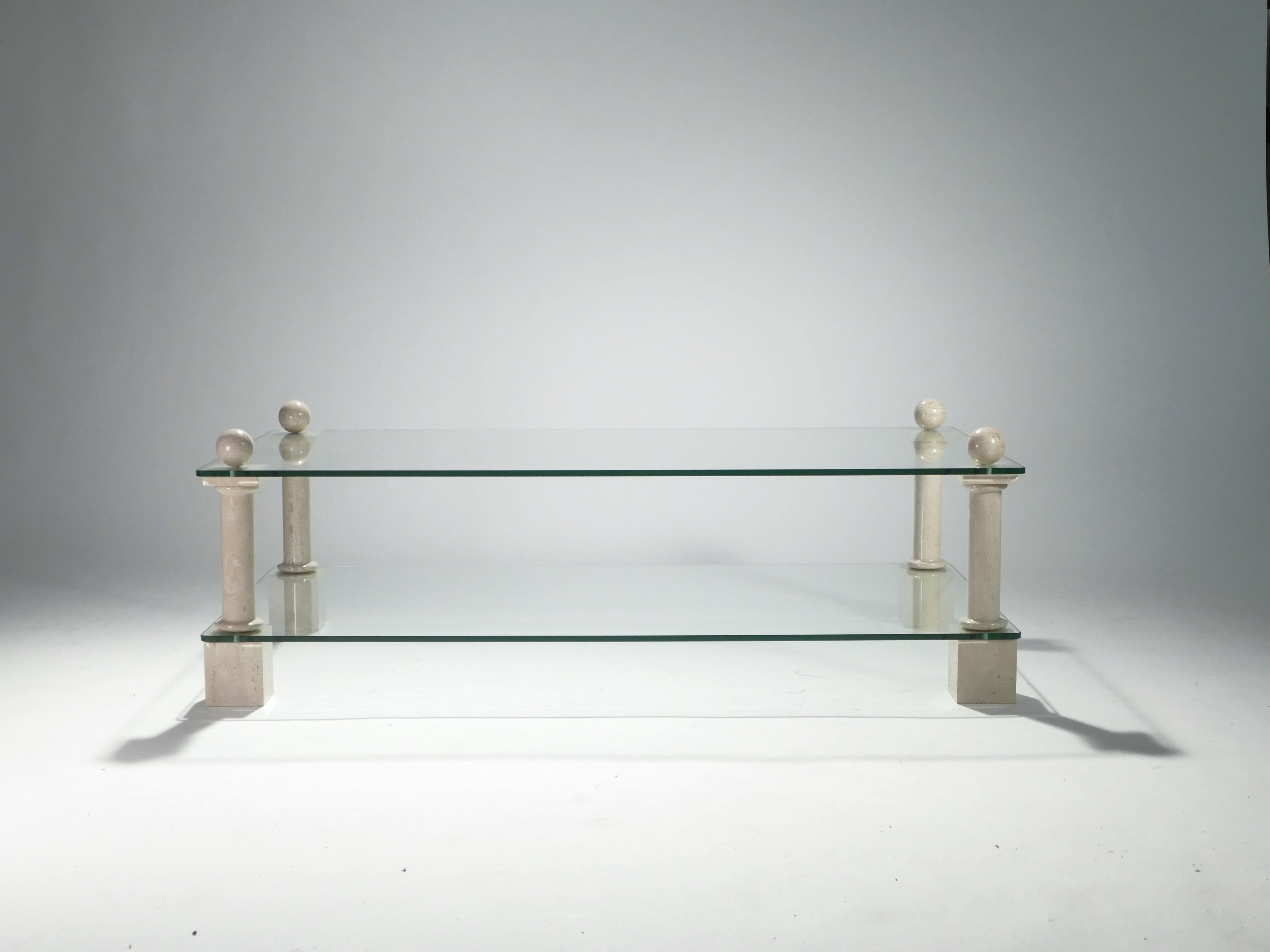 Philippe Barbier travertine coffee table 1970’s