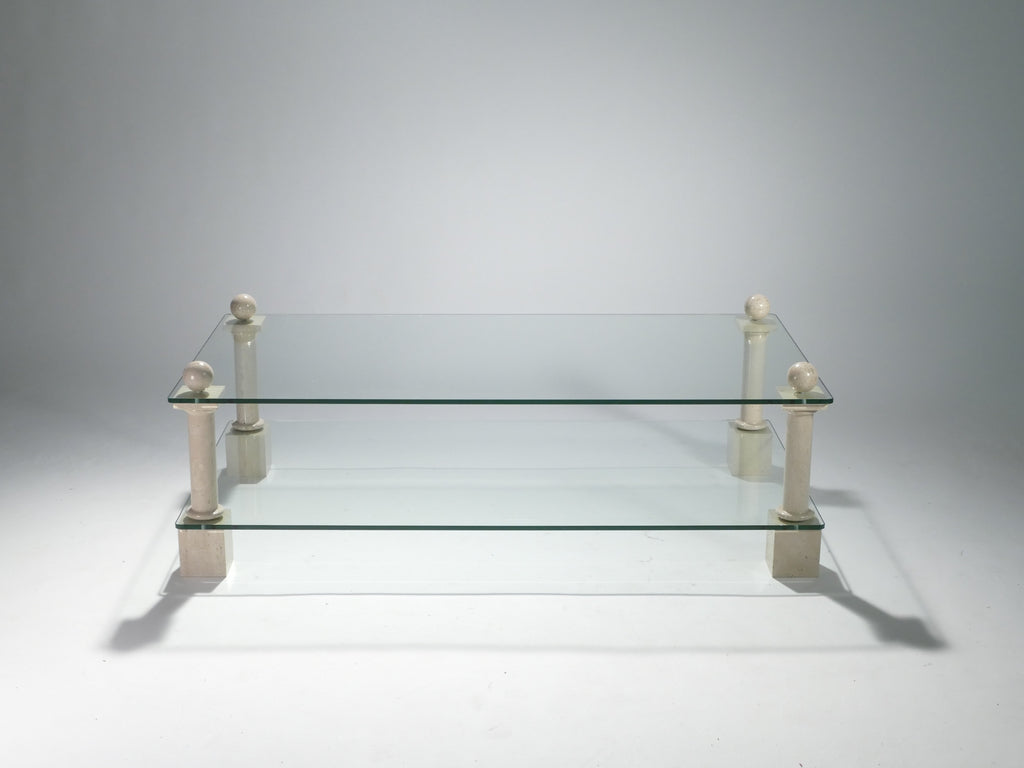 Philippe Barbier travertine coffee table 1970’s