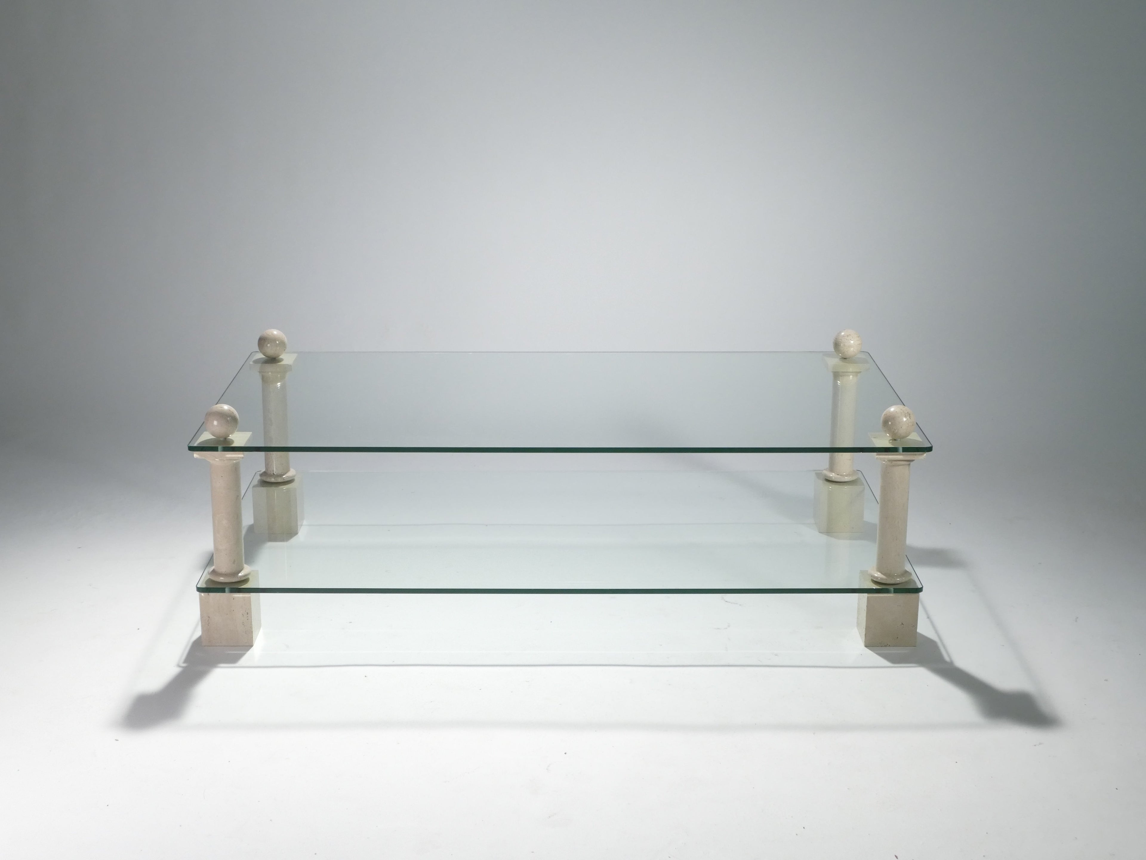 Philippe Barbier travertine coffee table 1970’s