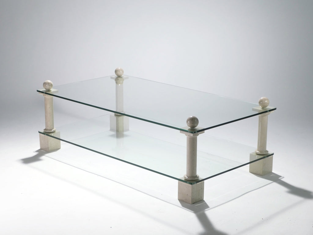 Philippe Barbier travertine coffee table 1970’s