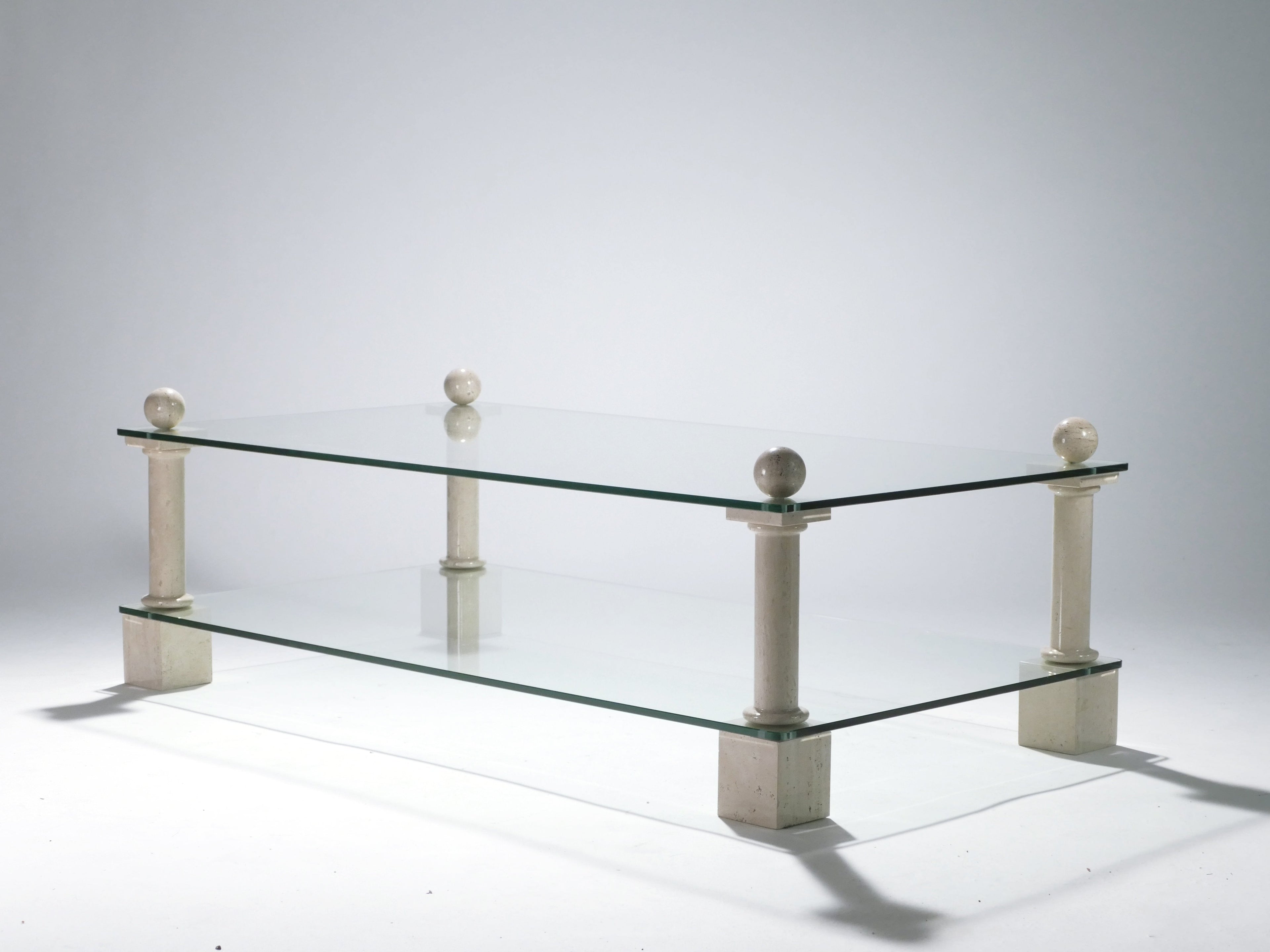 Philippe Barbier travertine coffee table 1970’s