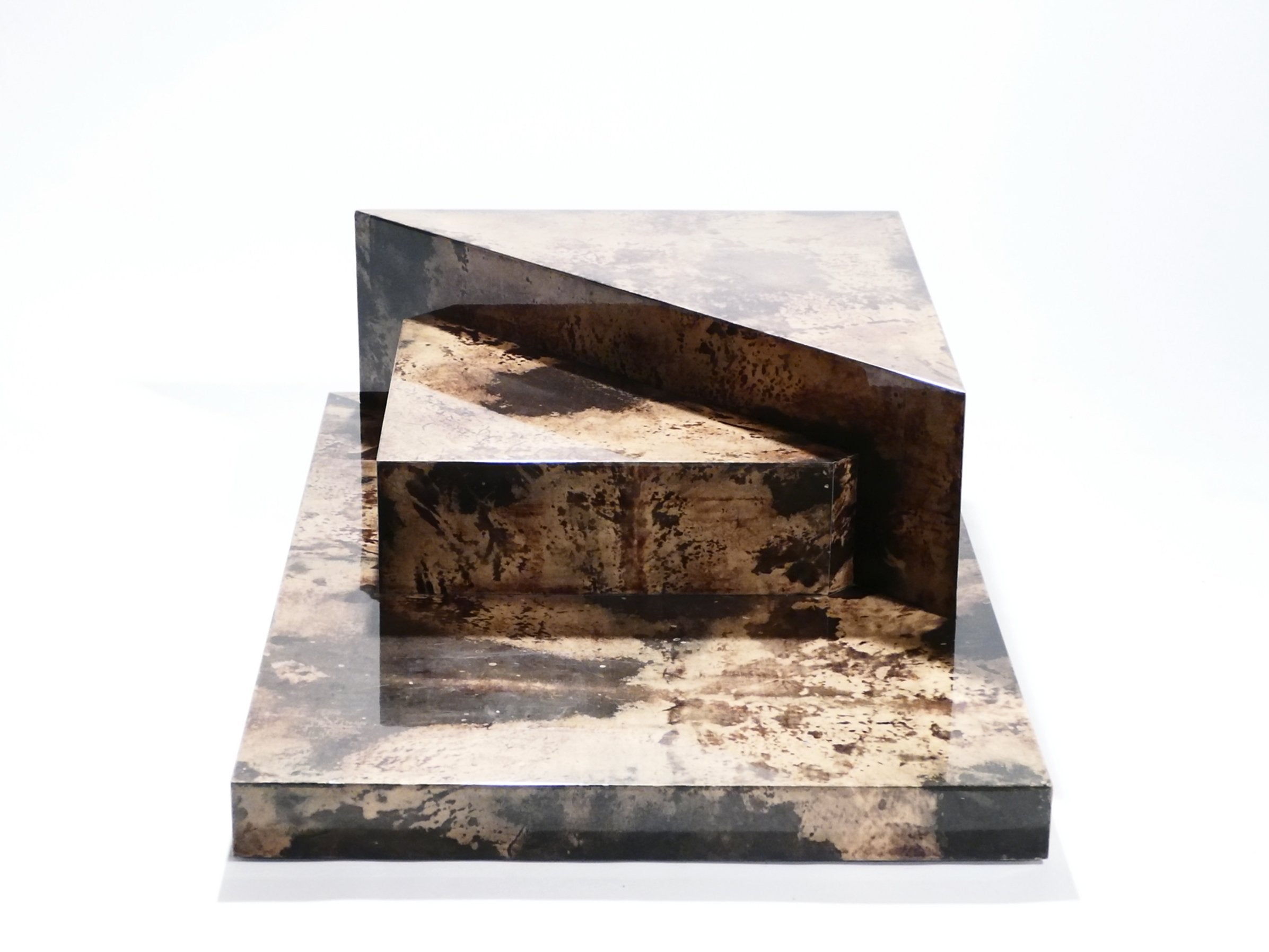 Rare goatskin parchment coffee table by Aldo Tura 1960's