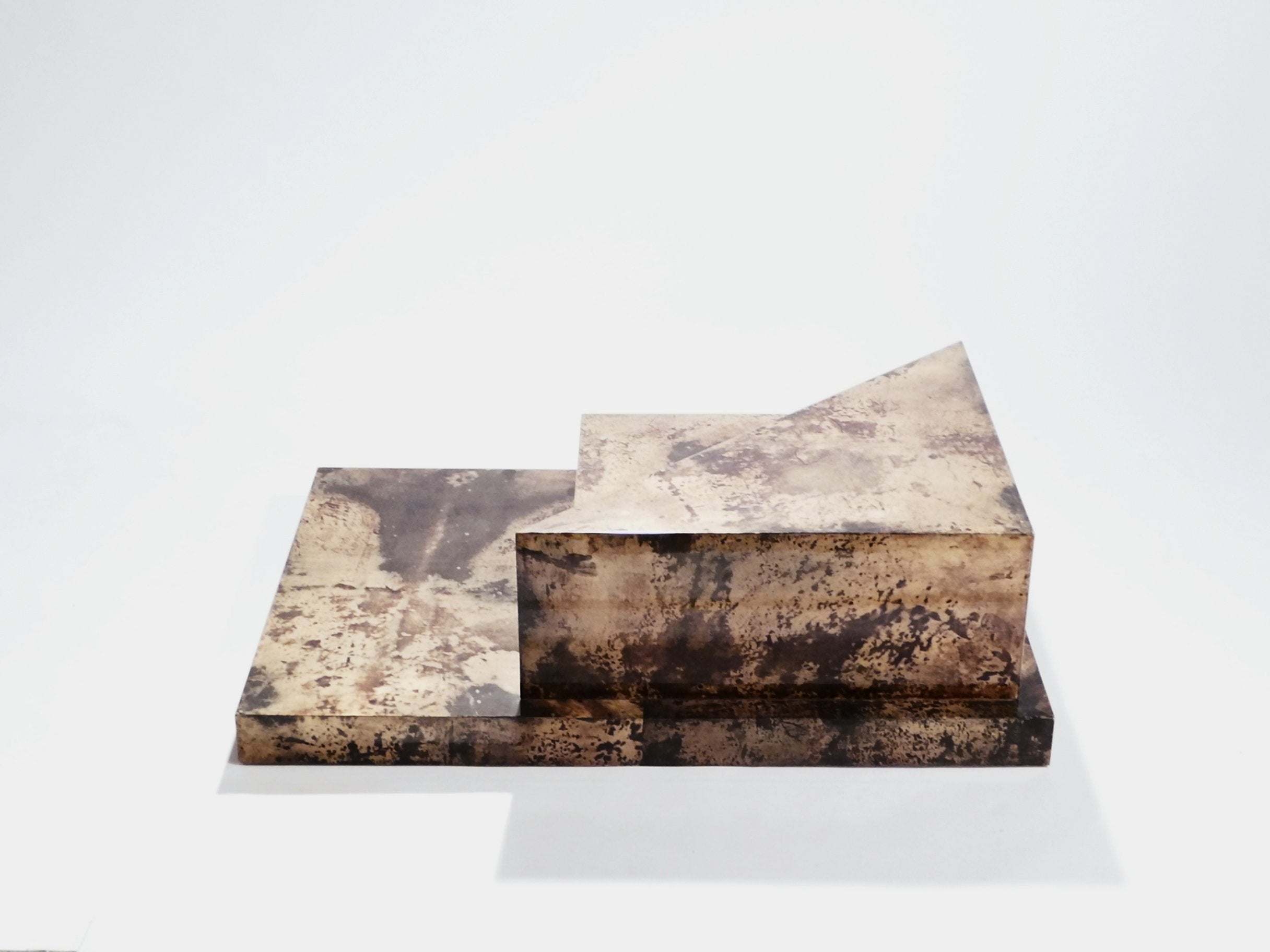 Rare goatskin parchment coffee table by Aldo Tura 1960's