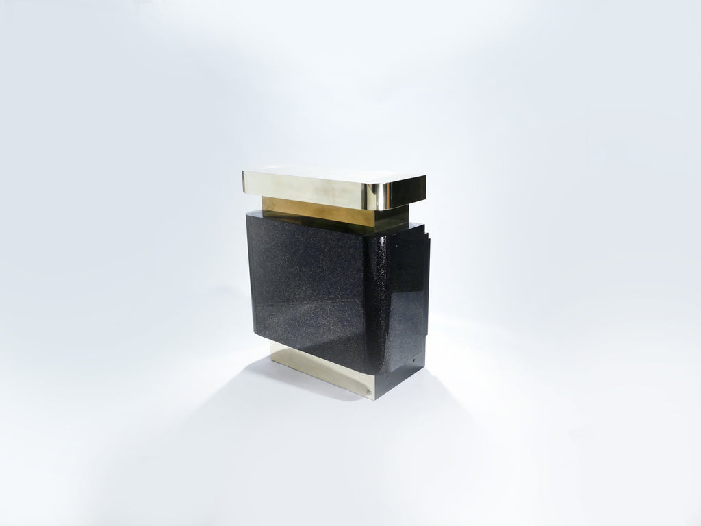 Rare lacquer and brass bar J.C. Mahey 1970’s