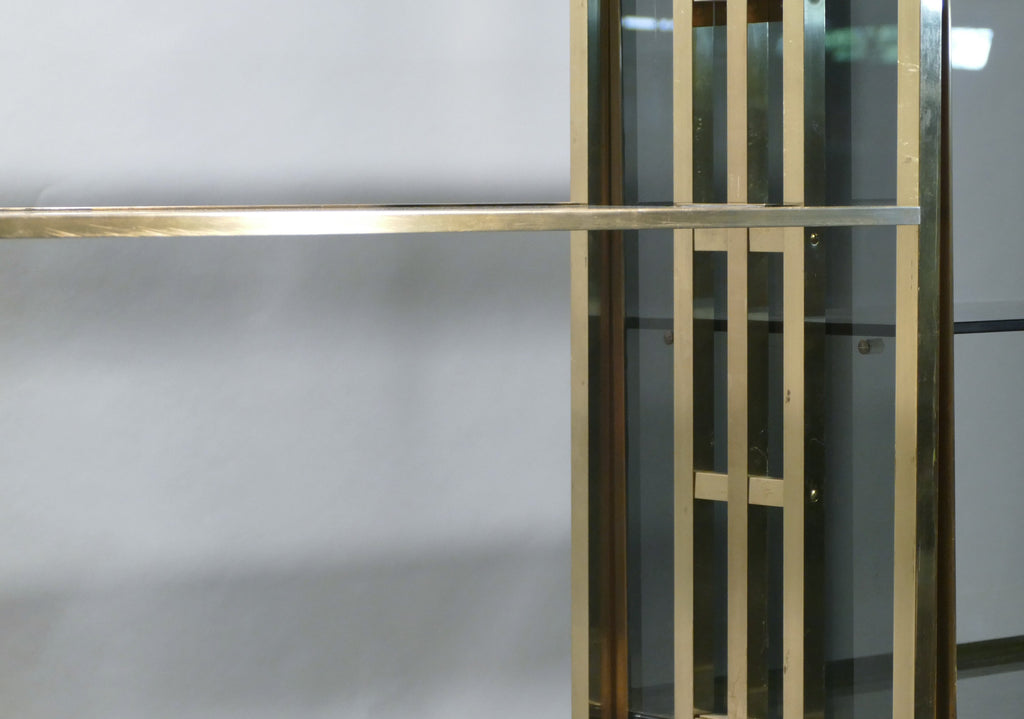 Rare Kim Moltzer French Lacquer and brass shelves 1970s