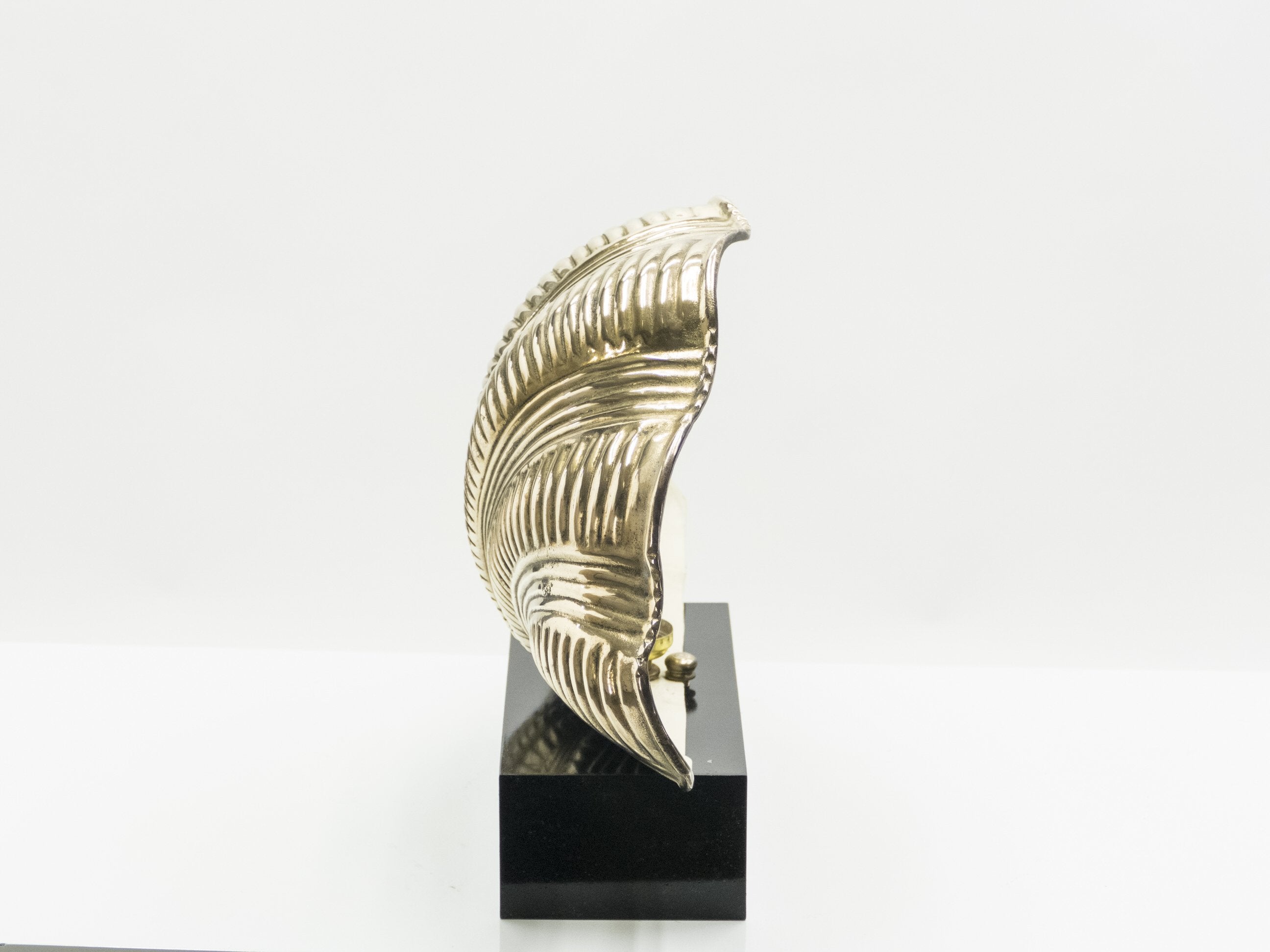 Italian mid-century Solid Brass Scallop table lamps 1960s