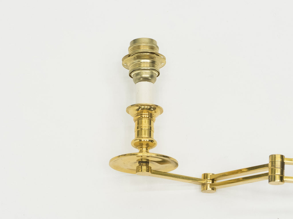 Pair of Maison Jansen metal brass Retractable wing Sconces 1960s
