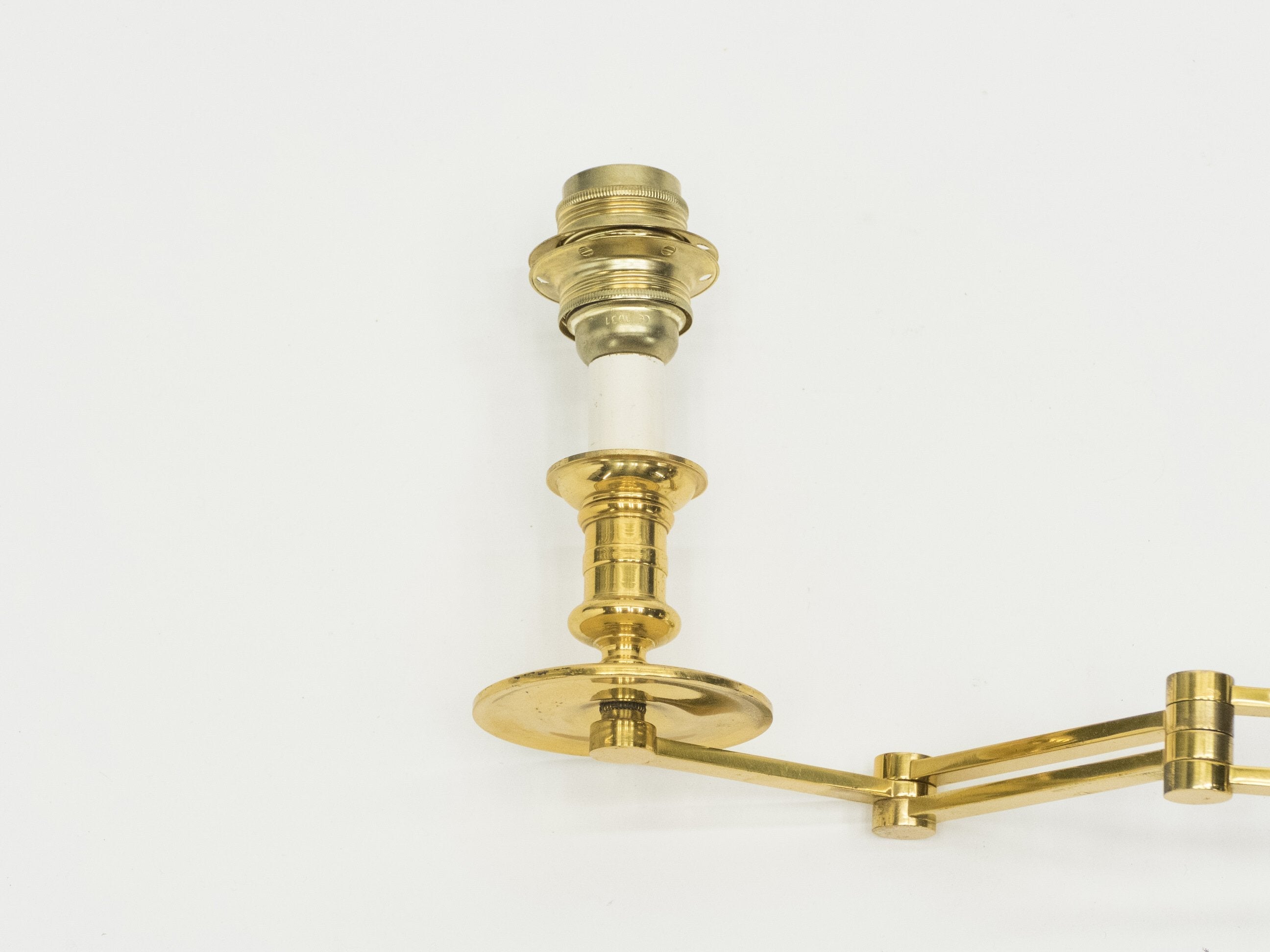 Pair of Maison Jansen metal brass Retractable wing Sconces 1960s