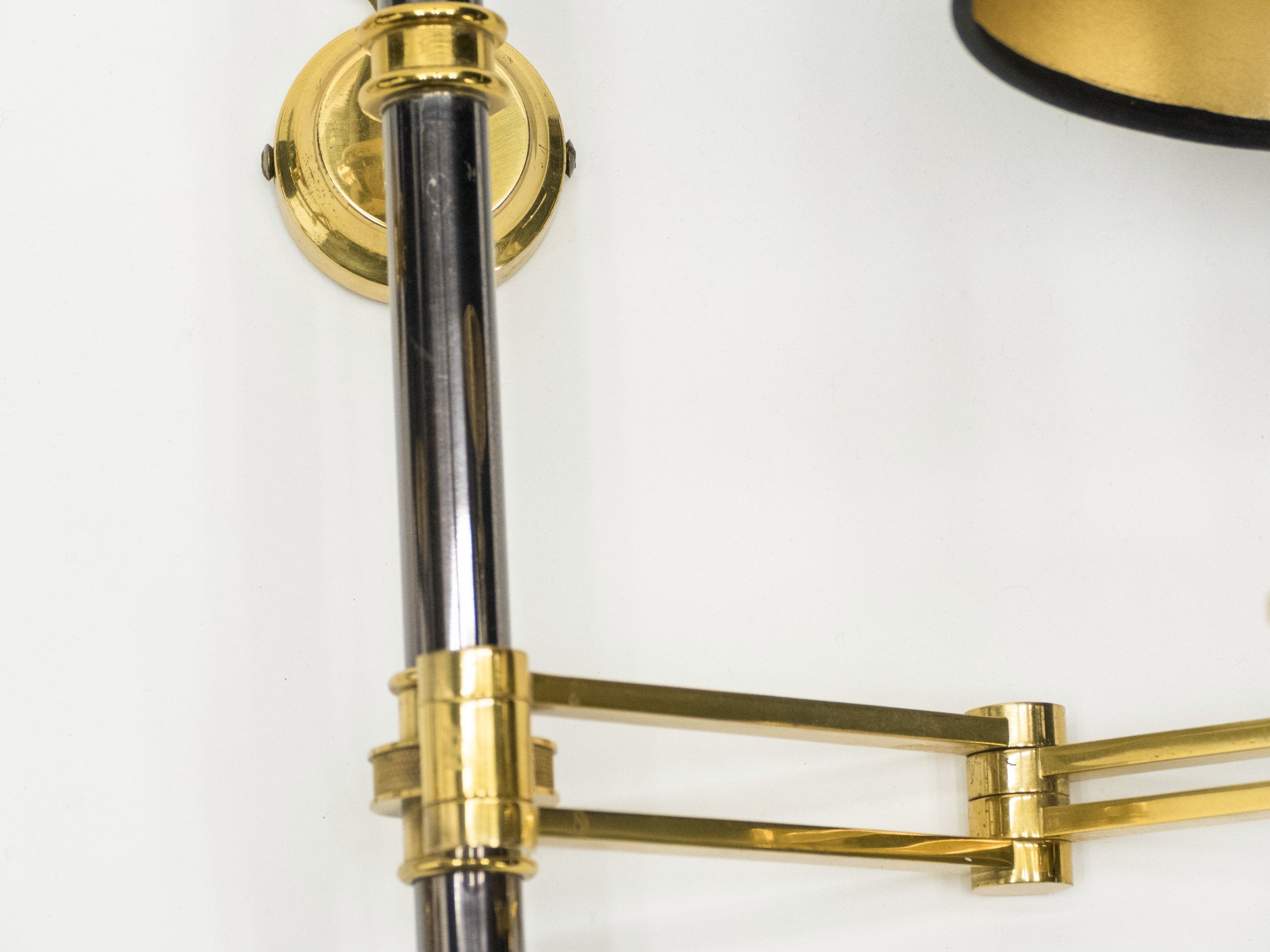 Pair of Maison Jansen metal brass Retractable wing Sconces 1960s
