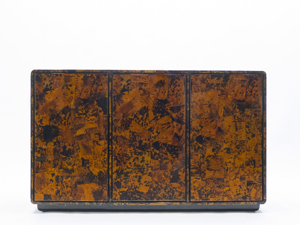 Unique Italian sideboard tortoise shells by Ottini Milano 1973