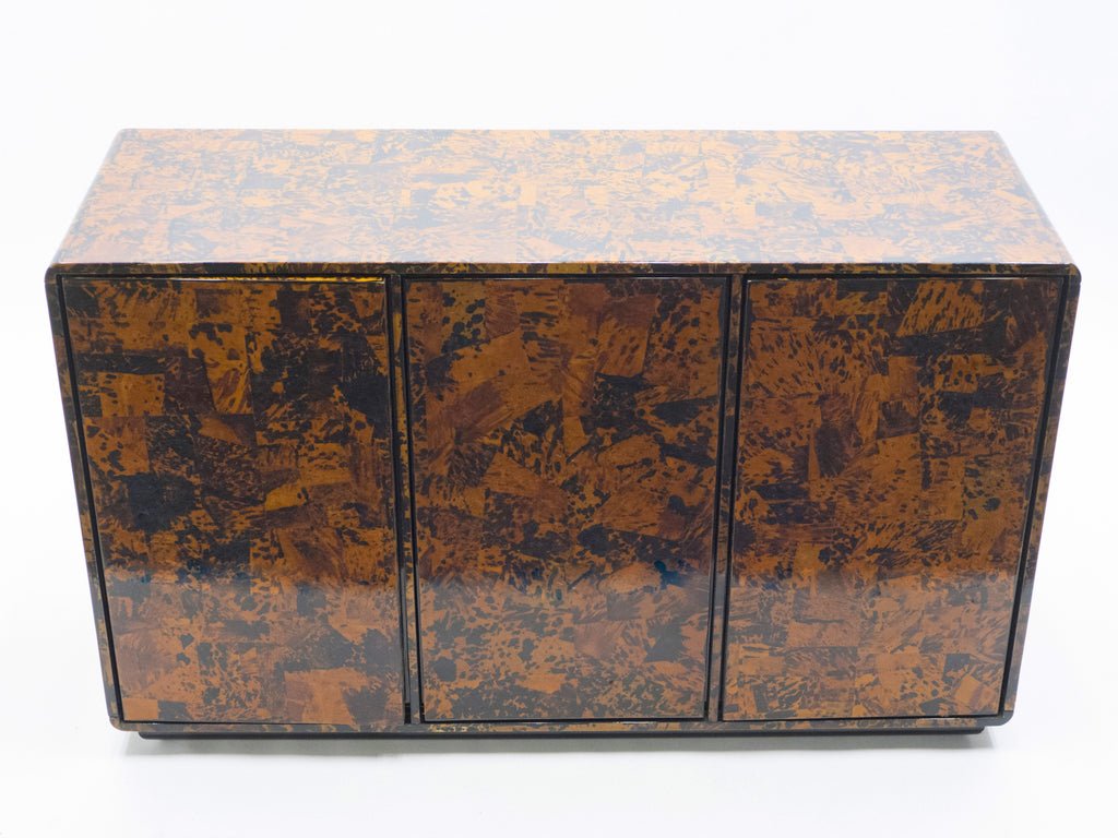 Unique Italian sideboard tortoise shells by Ottini Milano 1973
