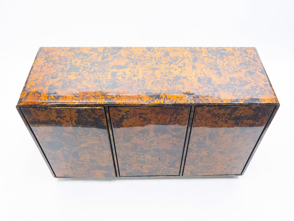 Unique Italian sideboard tortoise shells by Ottini Milano 1973
