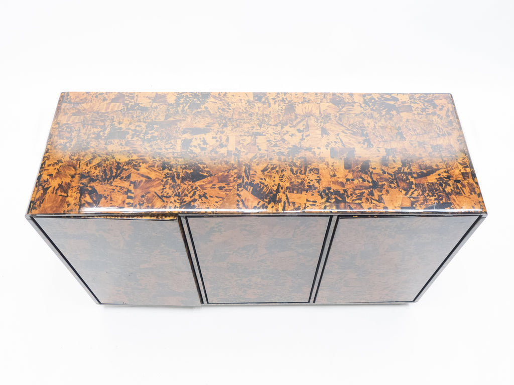 Unique Italian sideboard tortoise shells by Ottini Milano 1973
