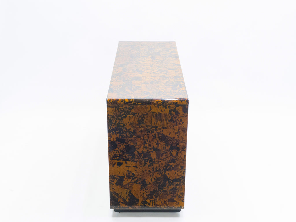 Unique Italian sideboard tortoise shells by Ottini Milano 1973