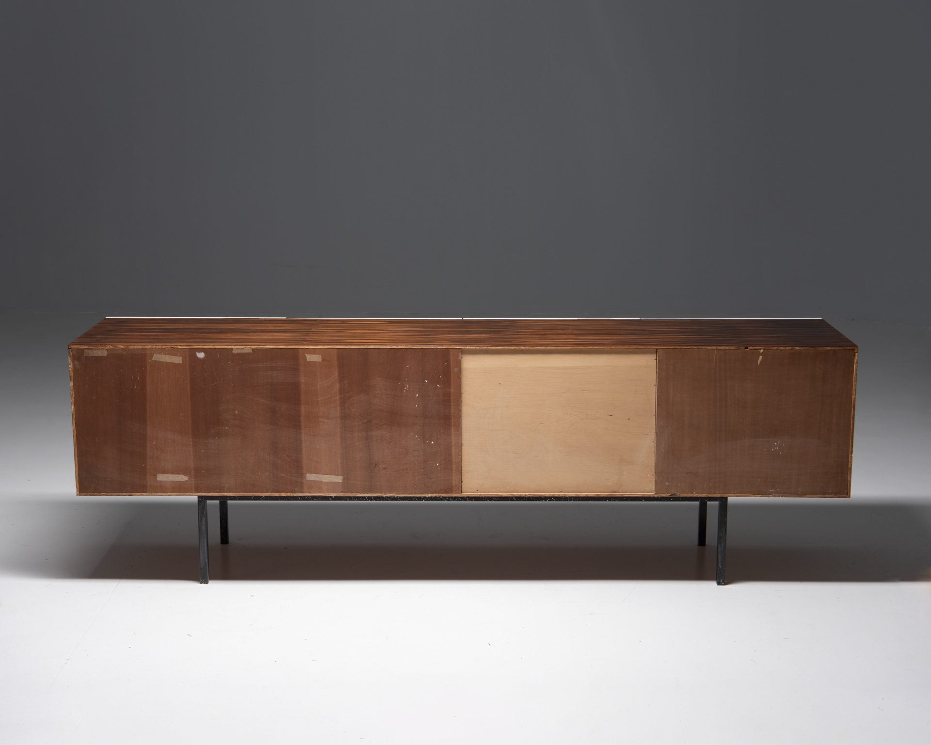 Sideboard in Zebrano veneer with White Doors, 1960’s