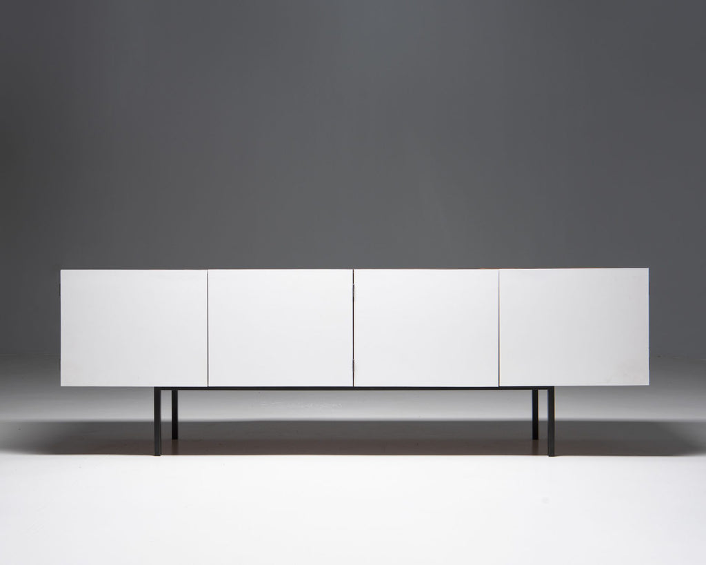 Sideboard in Zebrano veneer with White Doors, 1960’s