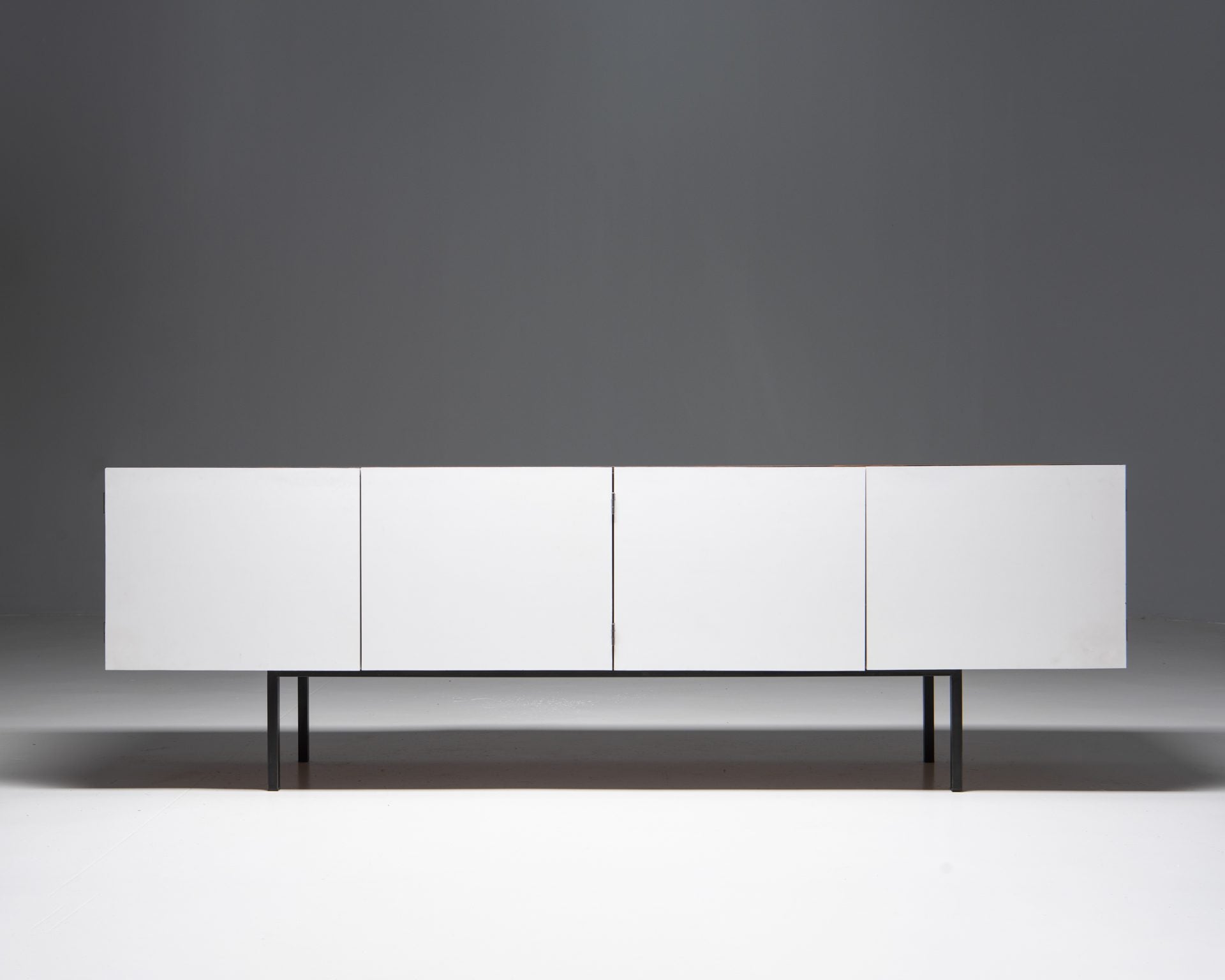 Sideboard in Zebrano veneer with White Doors, 1960’s