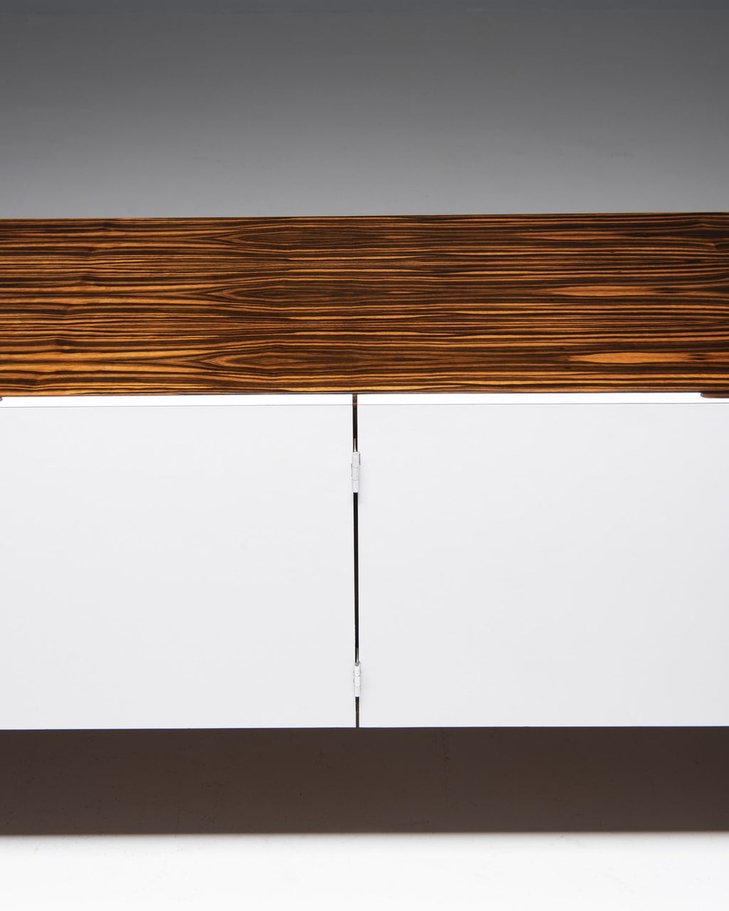 Sideboard in Zebrano veneer with White Doors, 1960’s