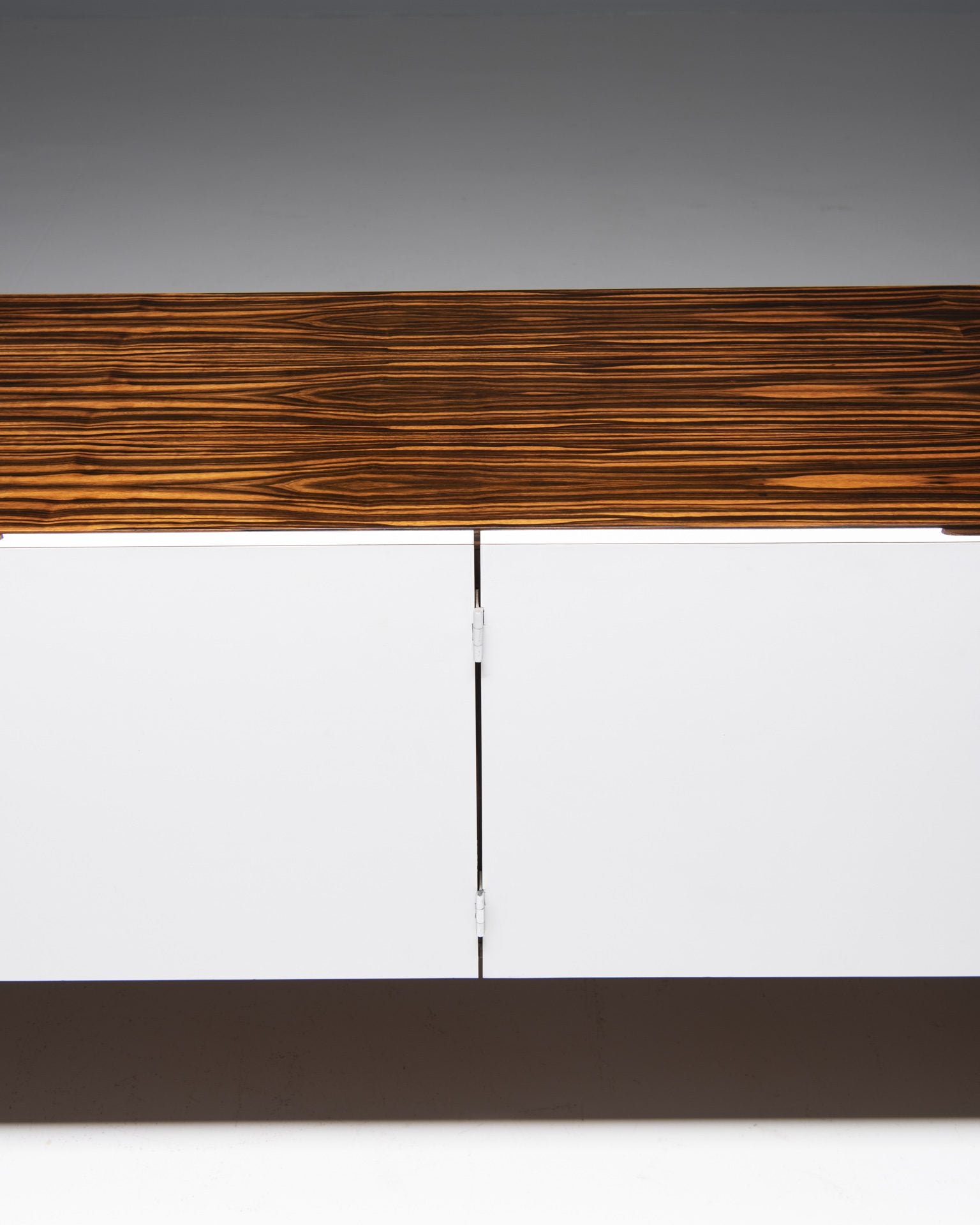 Sideboard in Zebrano veneer with White Doors, 1960’s