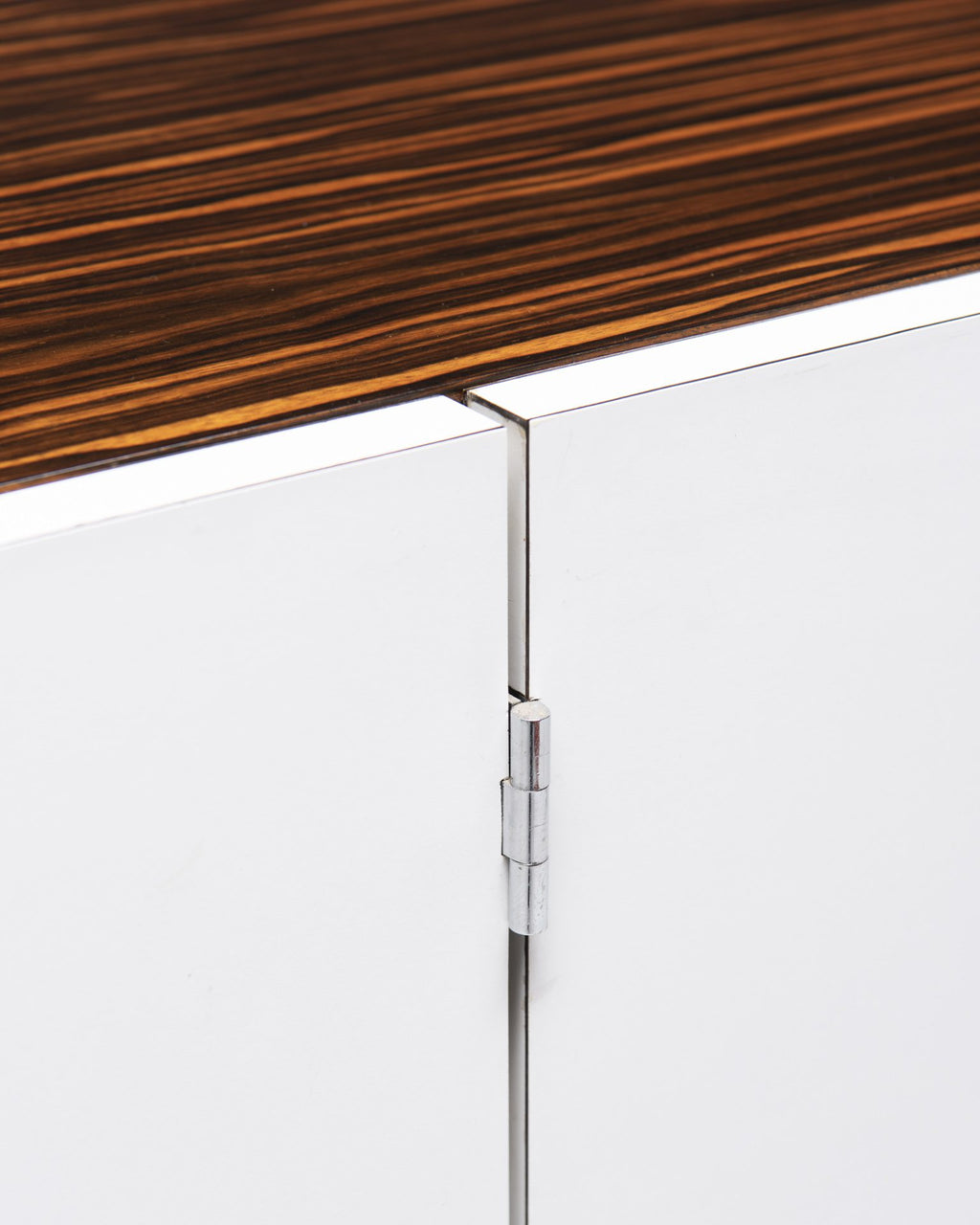 Sideboard in Zebrano veneer with White Doors, 1960’s
