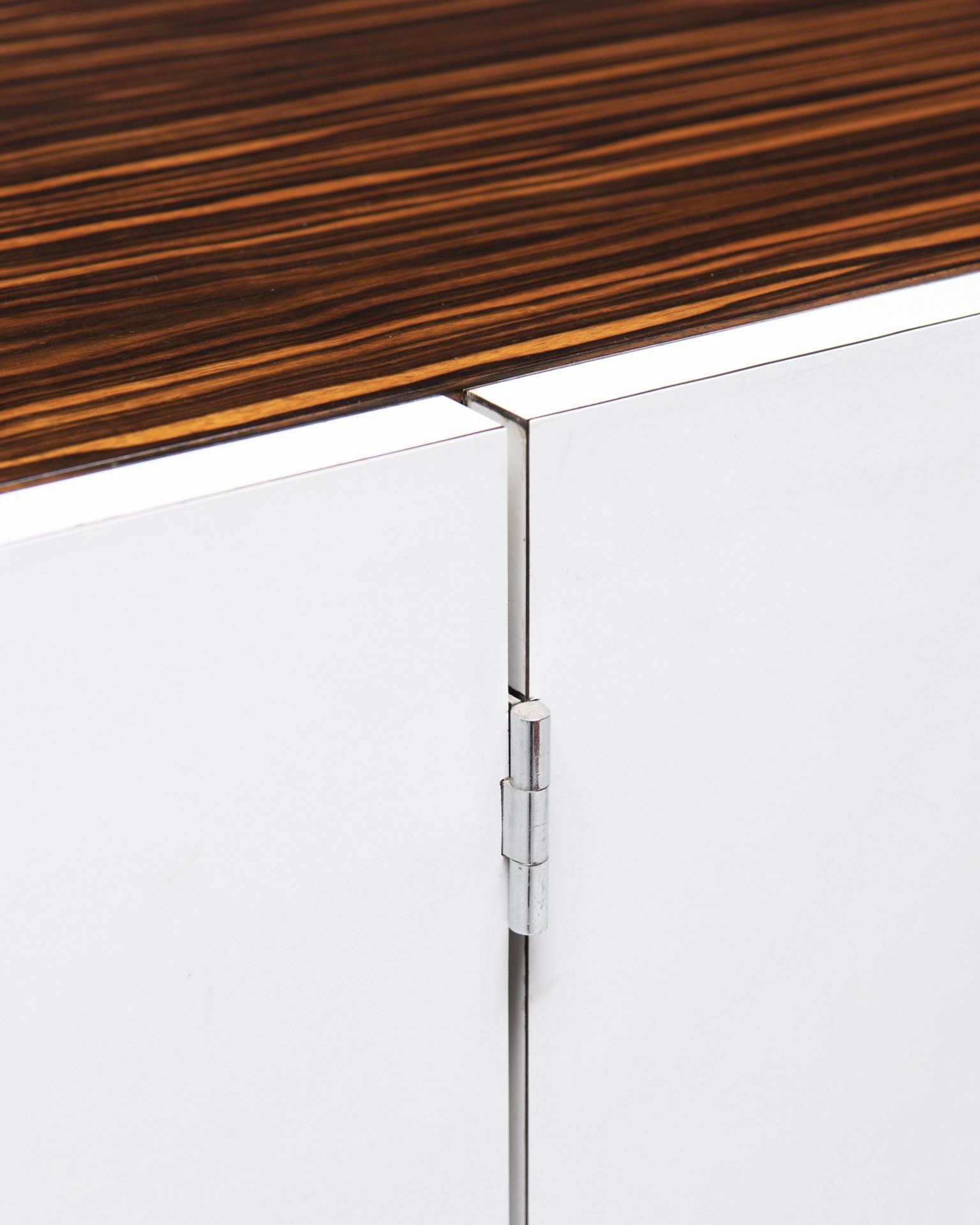 Sideboard in Zebrano veneer with White Doors, 1960’s