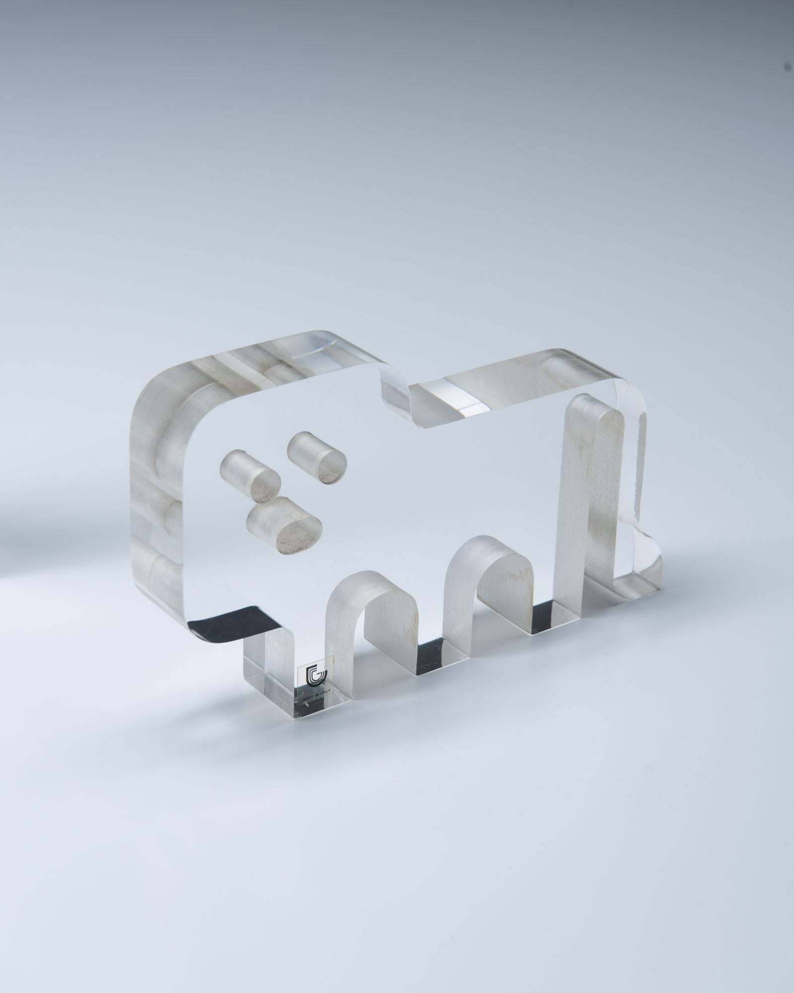 Silvio Russo Set of Sculptures in Lucite