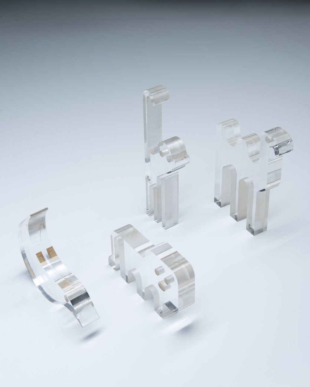 Silvio Russo Set of Sculptures in Lucite