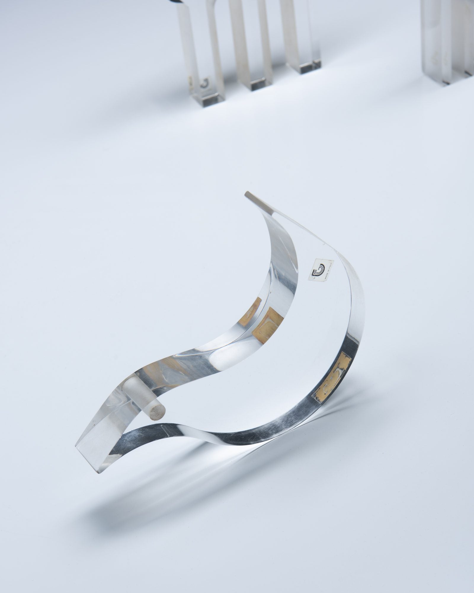 Silvio Russo Set of Sculptures in Lucite