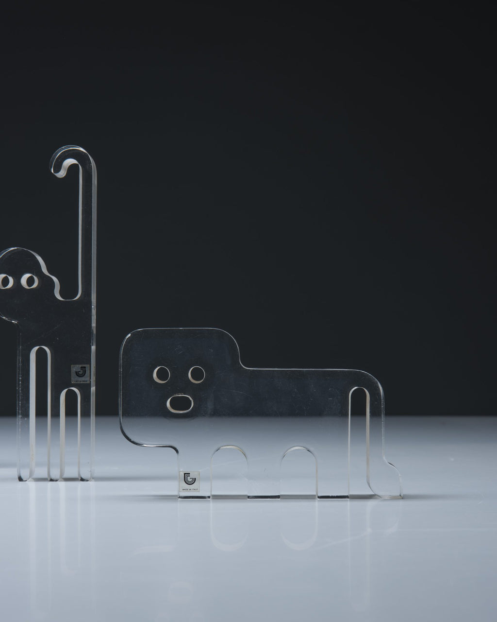 Silvio Russo Set of Sculptures in Lucite