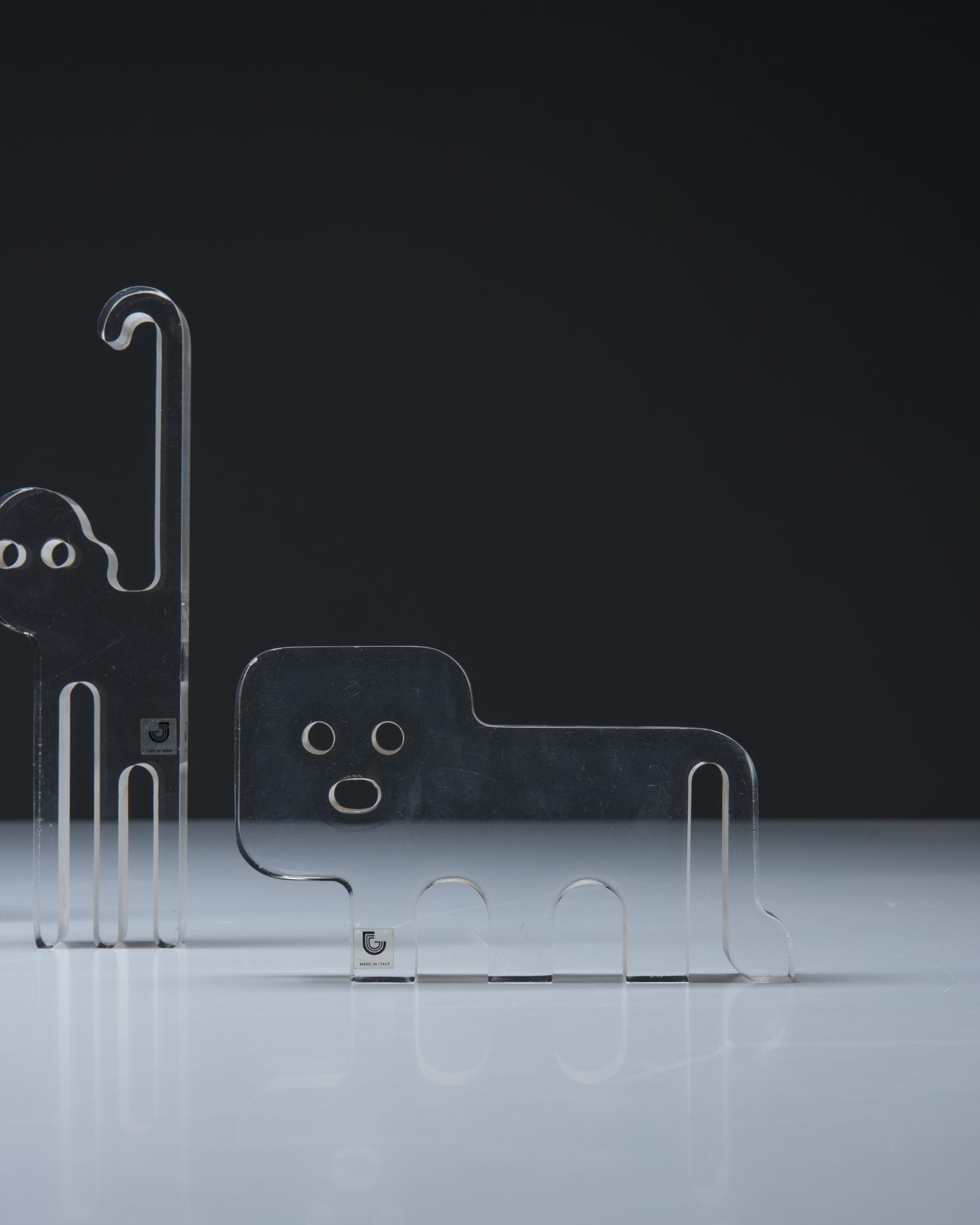 Silvio Russo Set of Sculptures in Lucite