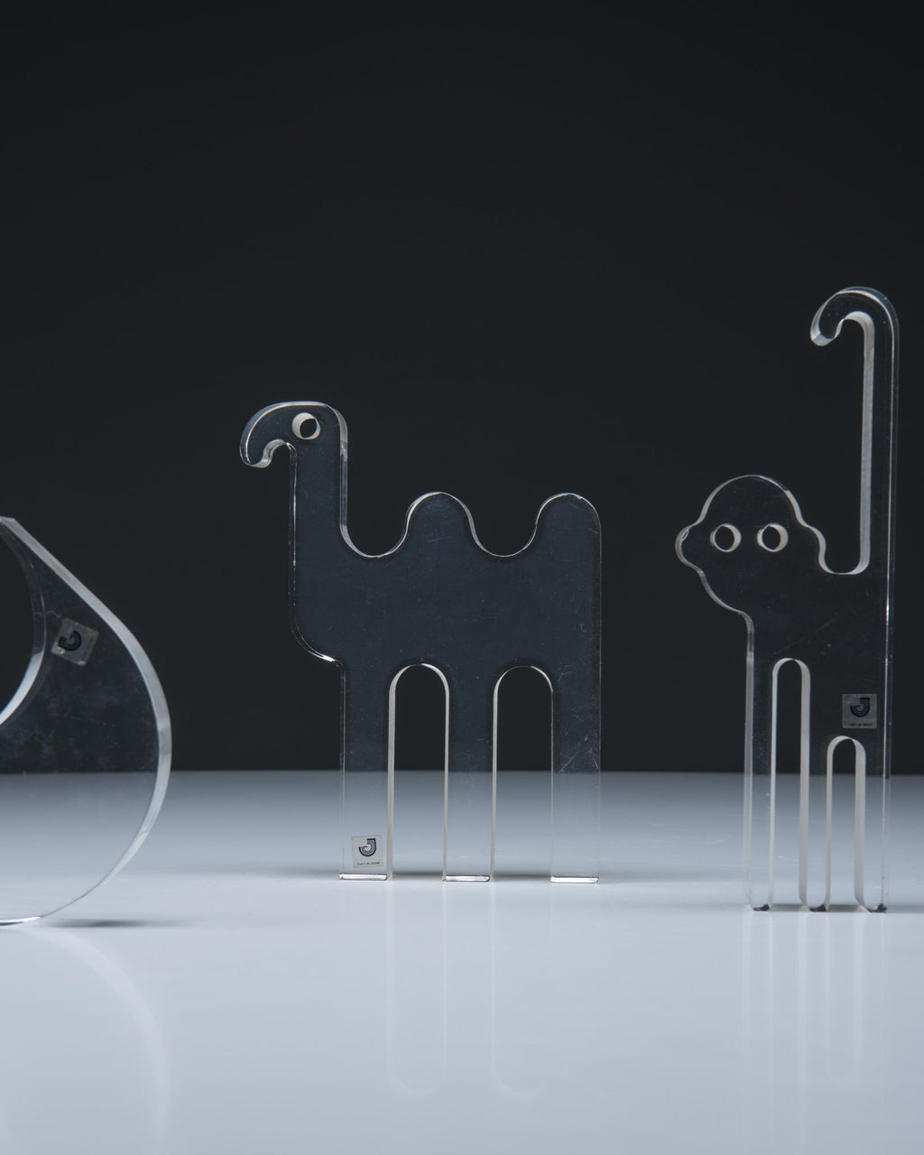 Silvio Russo Set of Sculptures in Lucite