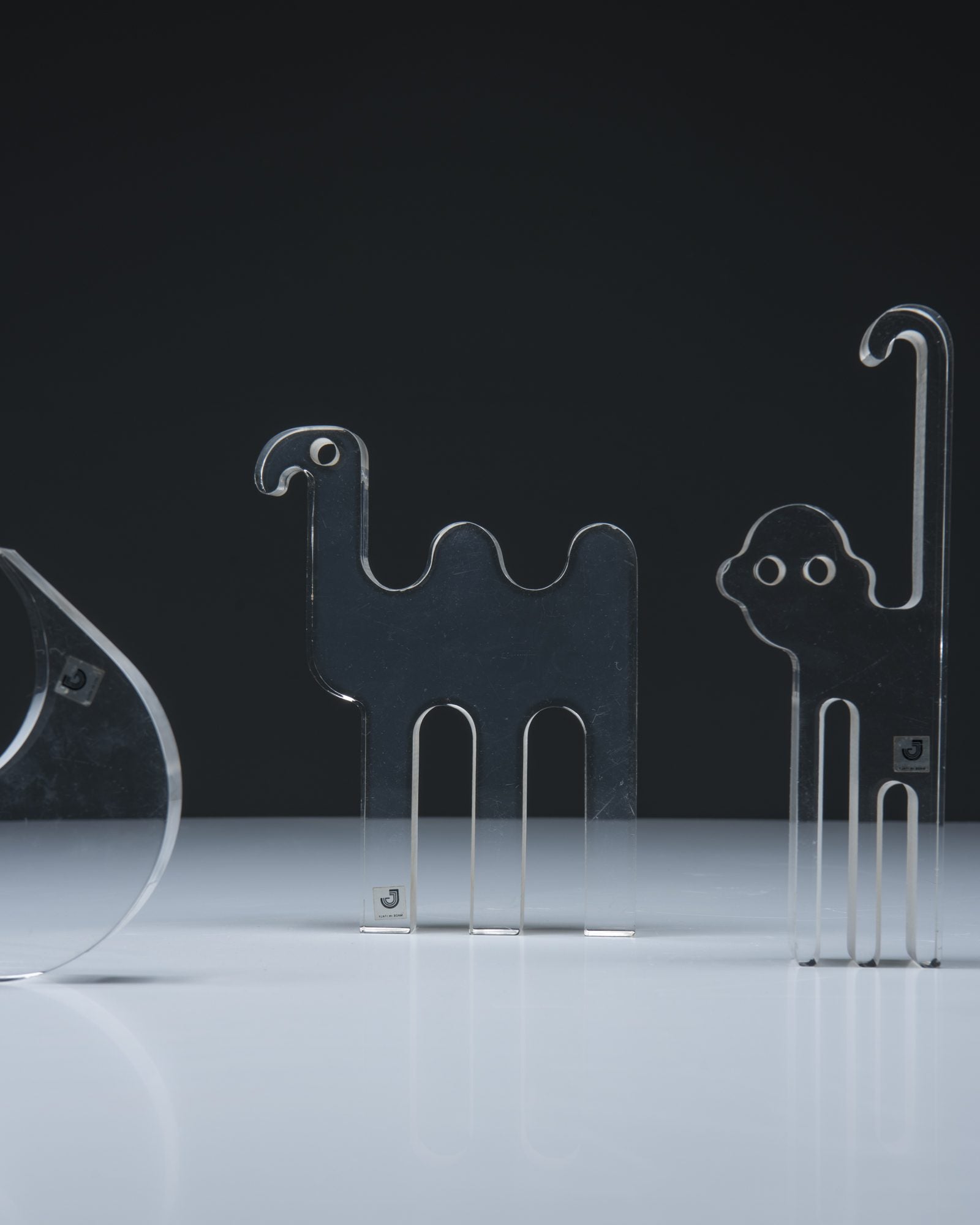 Silvio Russo Set of Sculptures in Lucite
