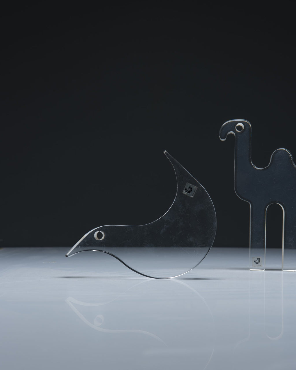 Silvio Russo Set of Sculptures in Lucite