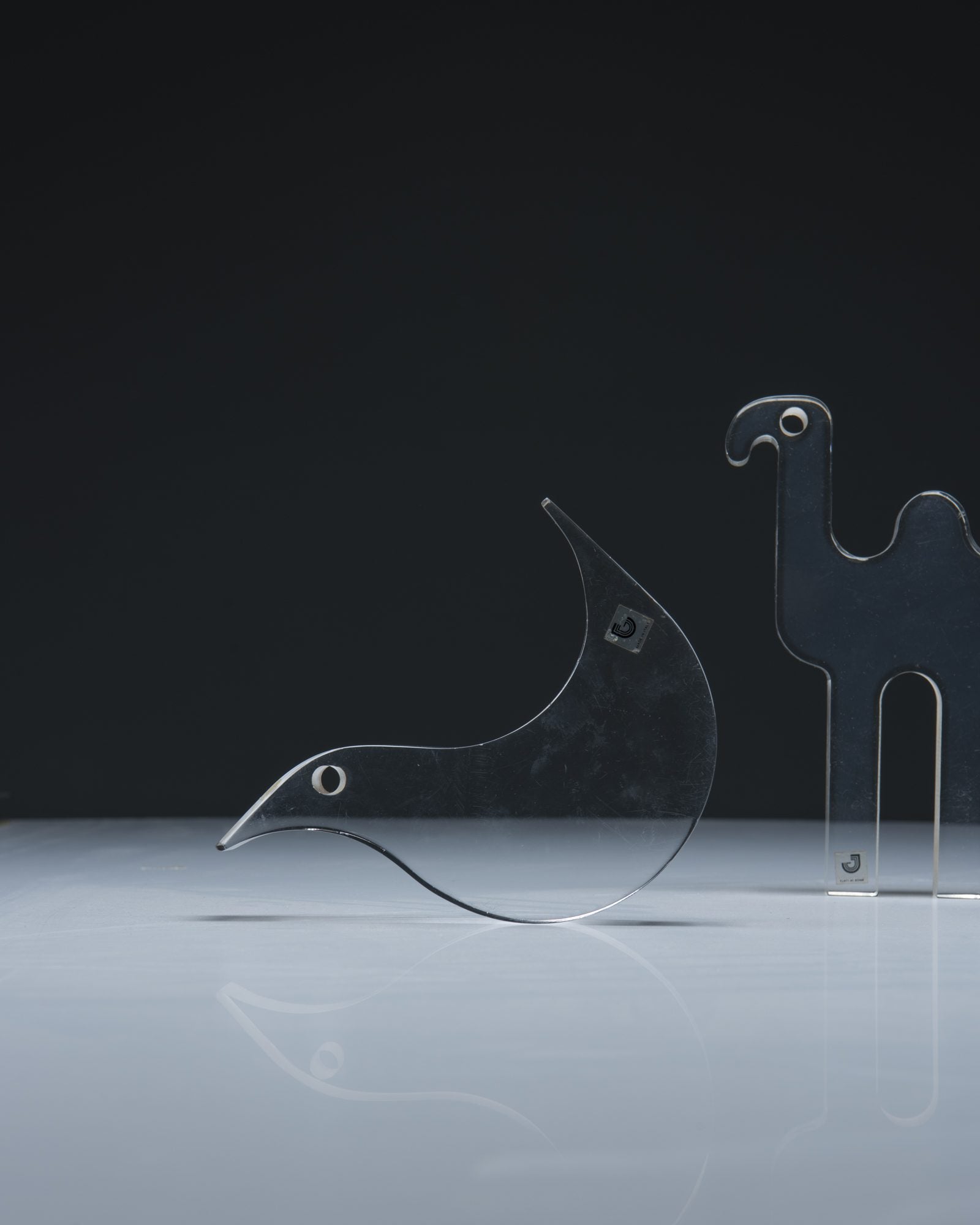 Silvio Russo Set of Sculptures in Lucite