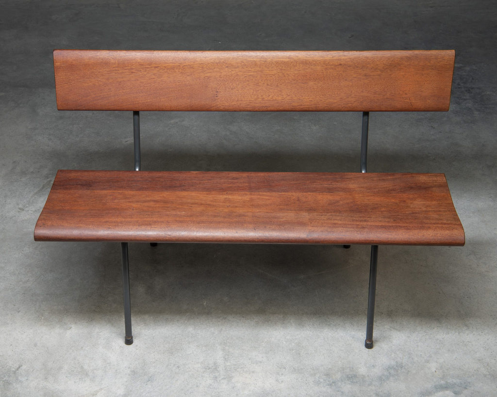 Bench in Solid Teak with Steel Frame