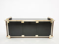 Alain Delon for Maison Jansen sideboard brass black lacquered 1972