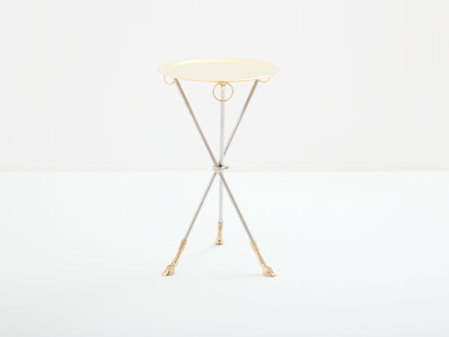 Alberto Orlandi brass steel gueridon serving tray table 1970s