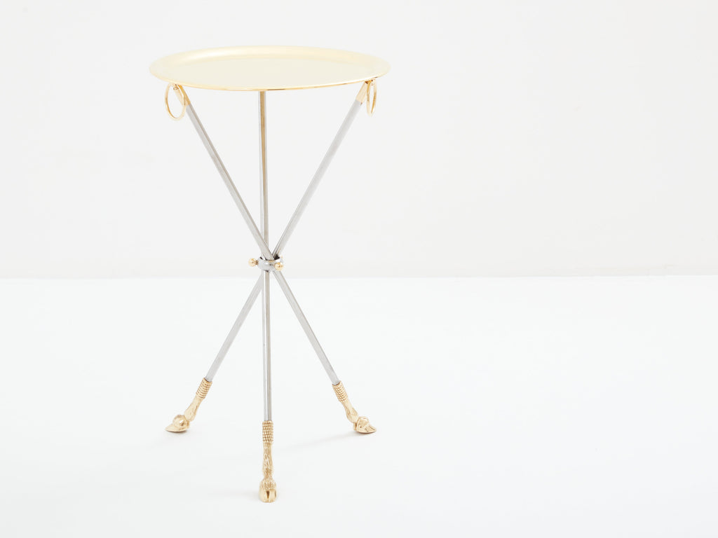 Alberto Orlandi brass steel gueridon serving tray table 1970s