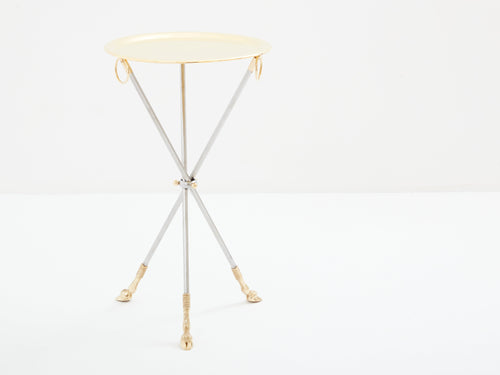 Alberto Orlandi brass steel gueridon serving tray table 1970s