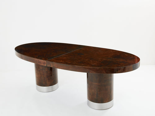 Aldo Tura large goatskin parchment dining table 1960s