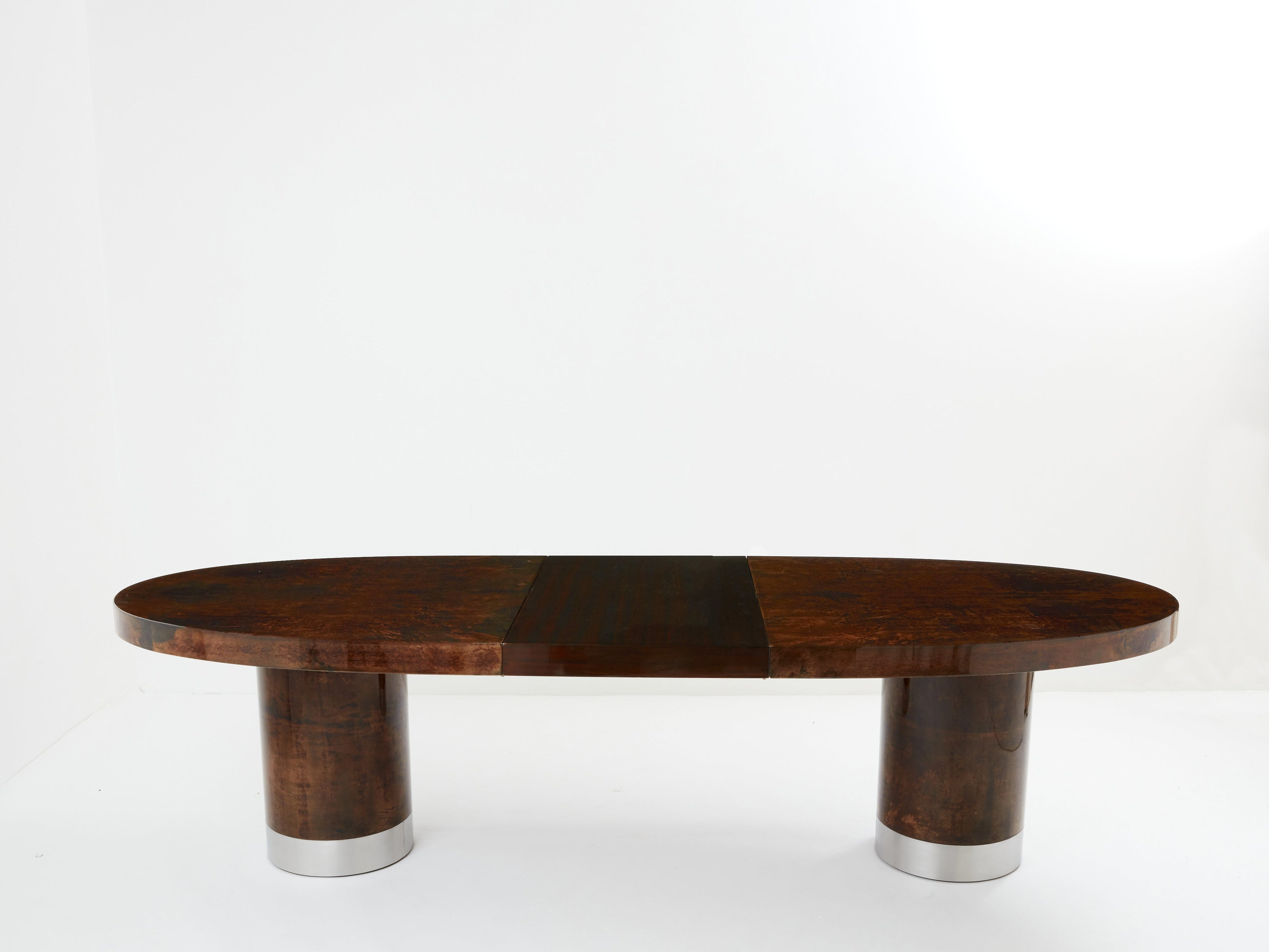 Aldo Tura large goatskin parchment dining table 1960s