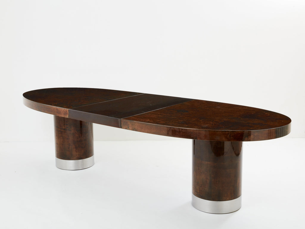 Aldo Tura large goatskin parchment dining table 1960s