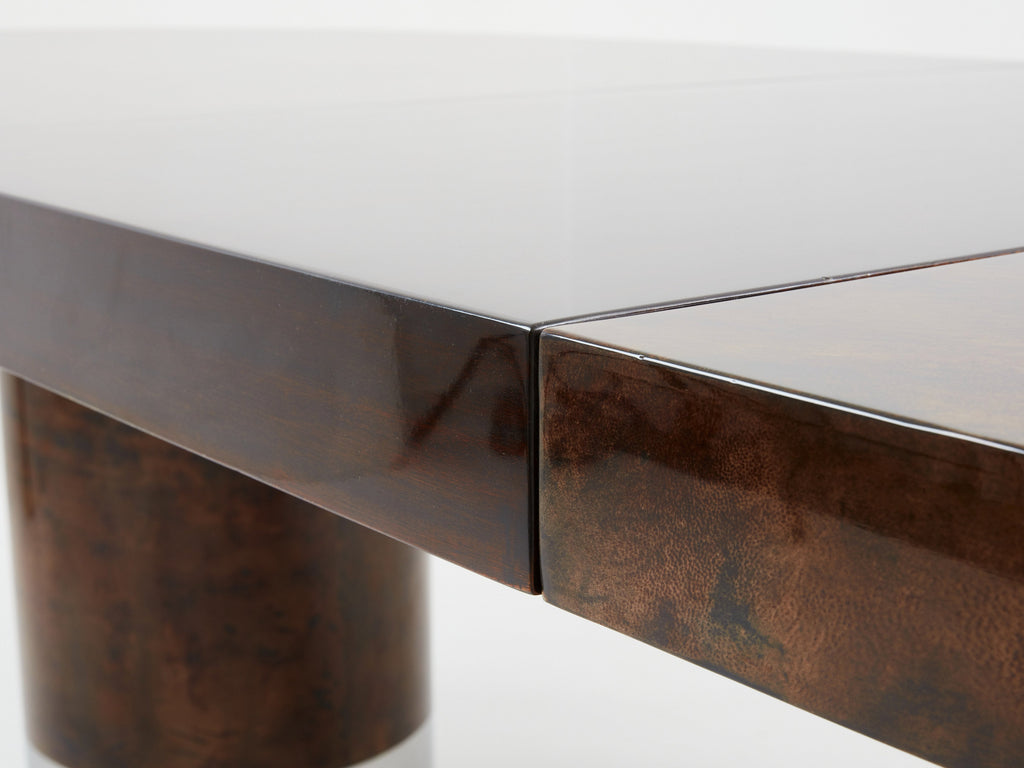 Aldo Tura large goatskin parchment dining table 1960s