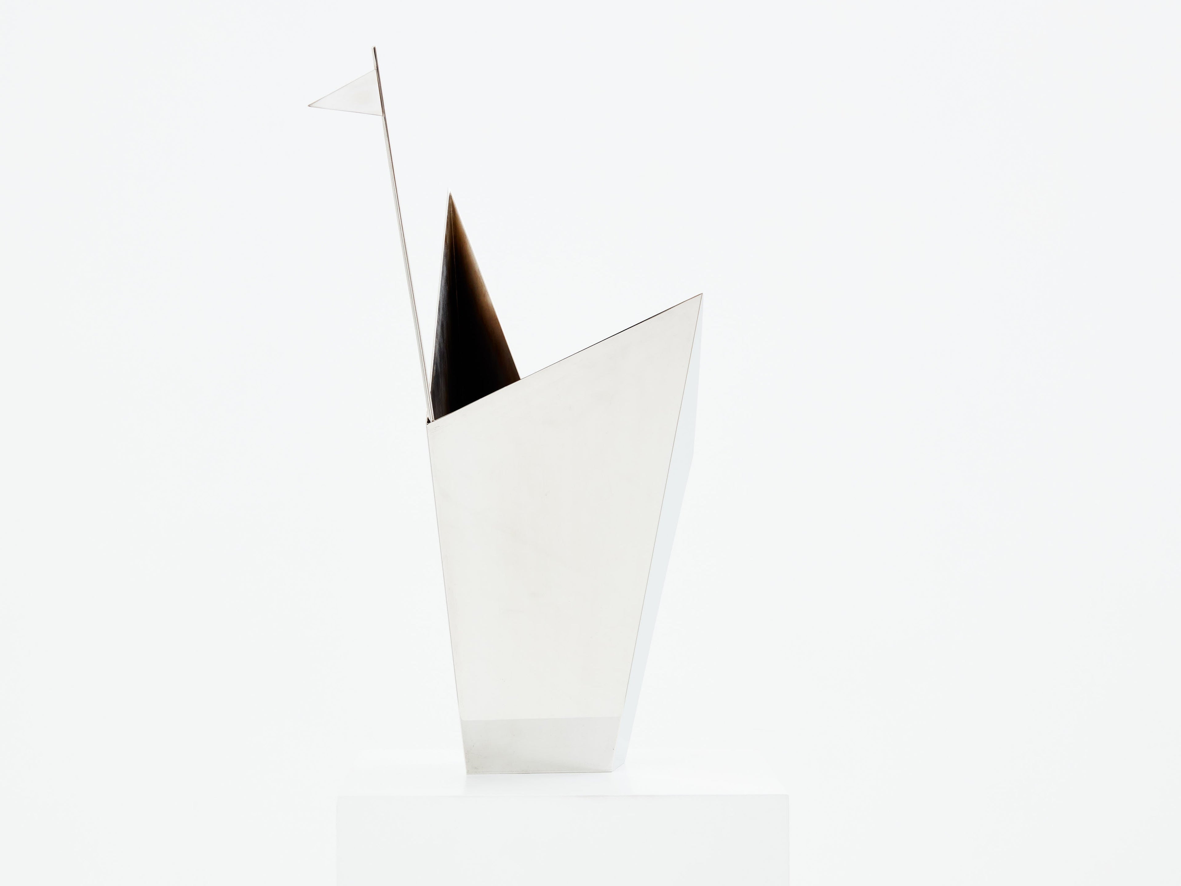 Alessandro Mendini for Cleto Munari silver plated vase 2014