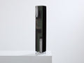 Anatole Riecke Art Deco tall black opaline glass green vase 1939