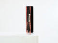 Anatole Riecke French Art Deco tall black opaline glass red vase 1938