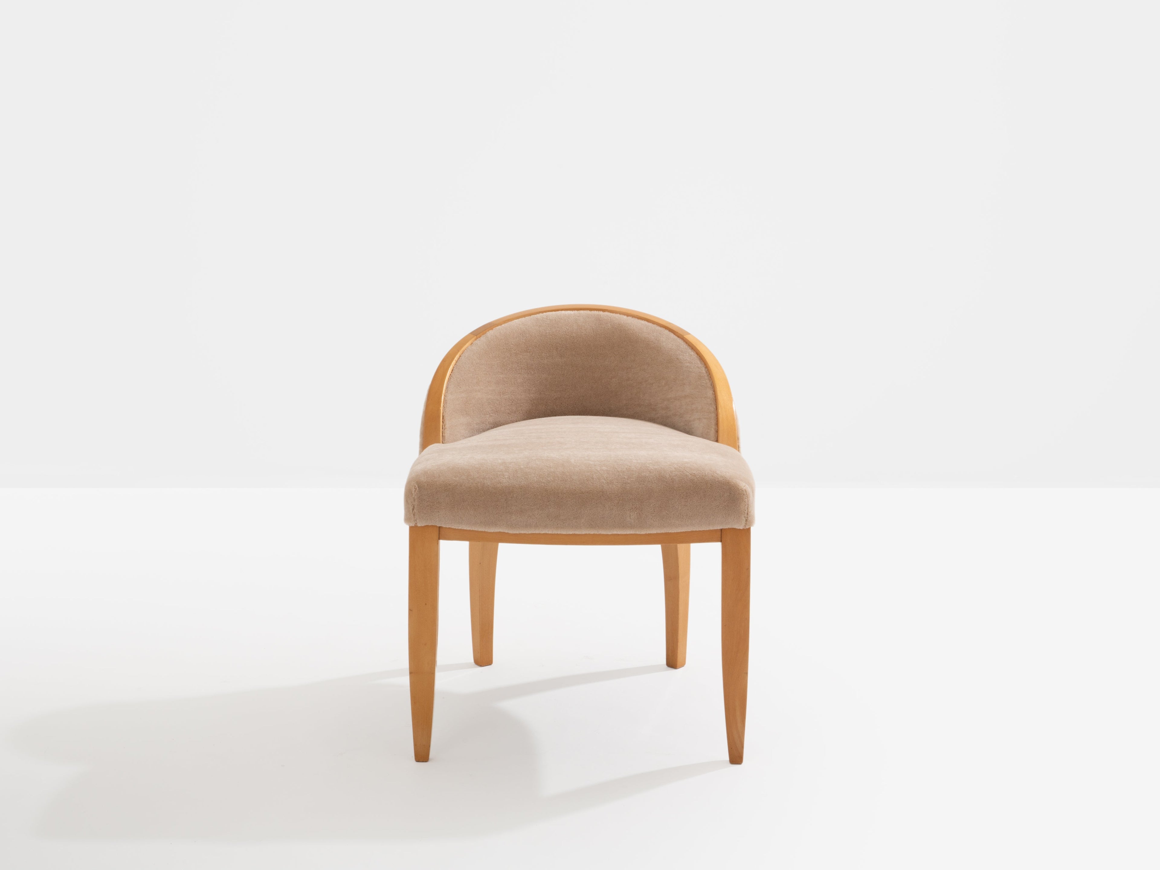 André Arbus sycamore mohair velvet desk or vanity table chair 1934