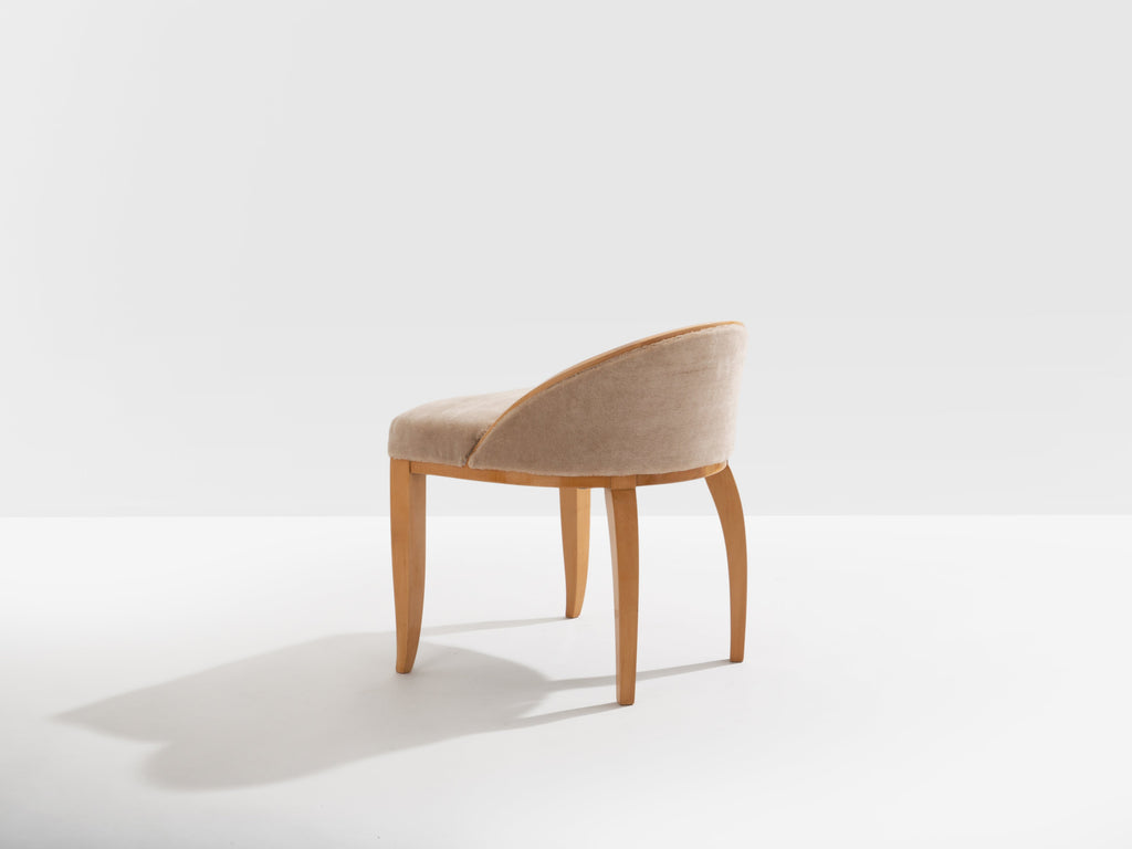 André Arbus sycamore mohair velvet desk or vanity table chair 1934